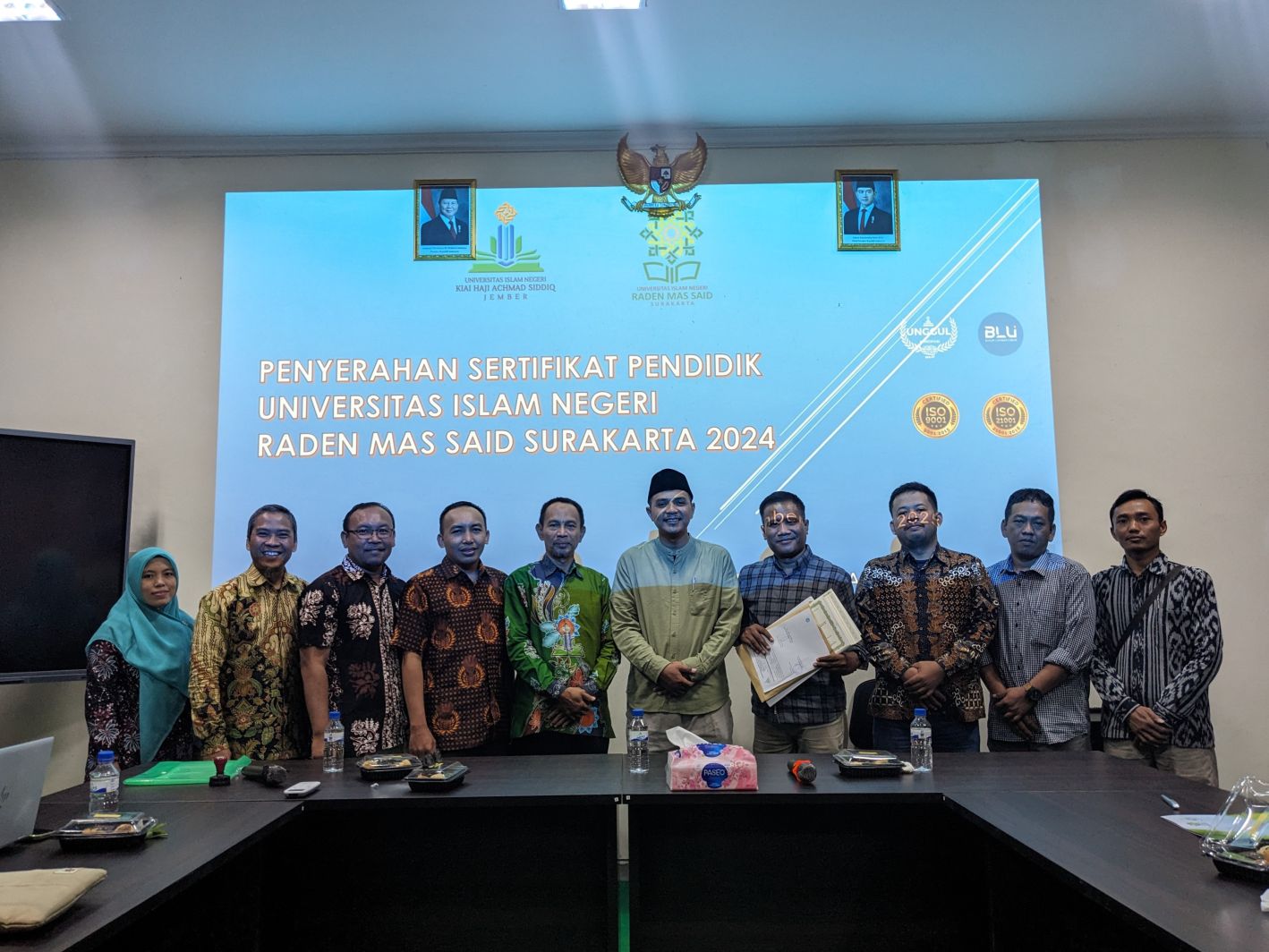 UIN Raden Mas Said Surakarta Lakukan Kunjungan ke UIN Kiai Haji Achmad Siddiq Jember dalam Rangka Penyerahan Sertifikat Dosen Pendidik Tahun 2024